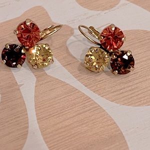 Beautiful fall crystal earrings. Not Sabika. Sabika inspired